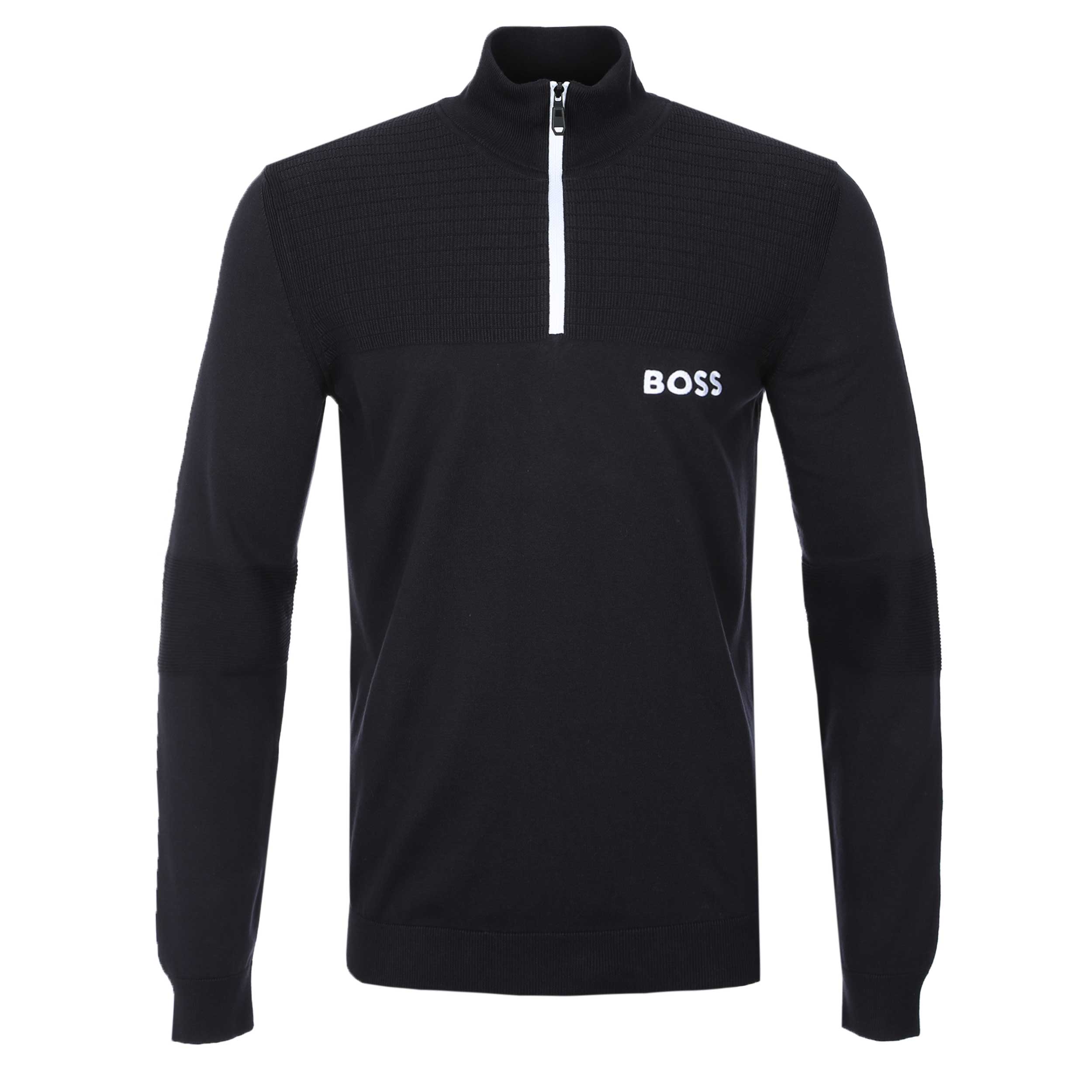 BOSS K_Hydro QZ-1 Knitwear in Dark Blue| BOSS | Norton Barrie
