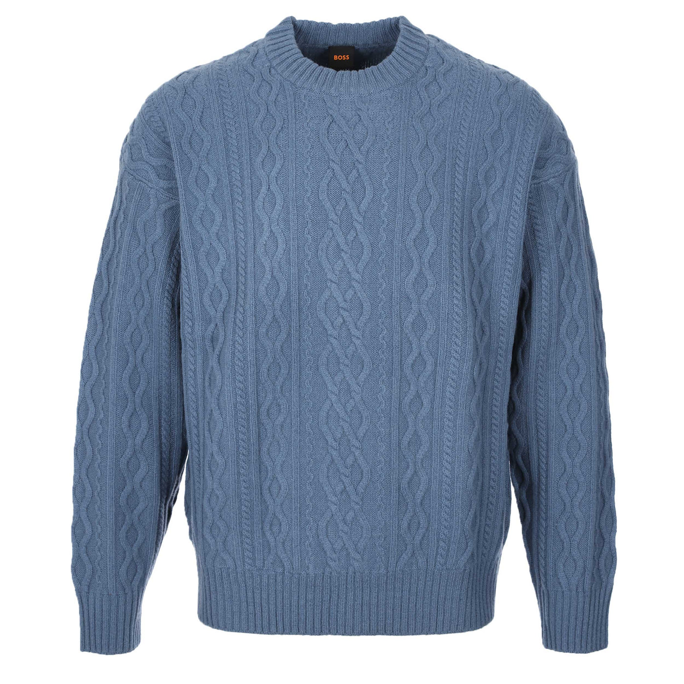 BOSS Kableto Knitwear in Open Blue