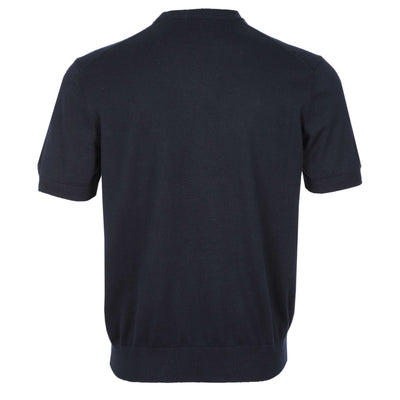 BOSS Kanache Knitted T-Shirt in Dark Ink Back