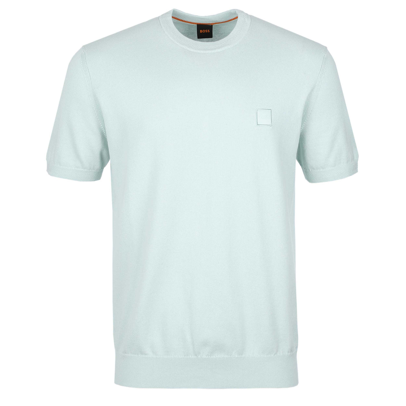 BOSS Kanache Knitted T-Shirt in Mint