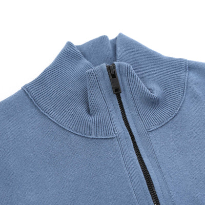 BOSS Kanobix S Knitwear in Open Blue Placket