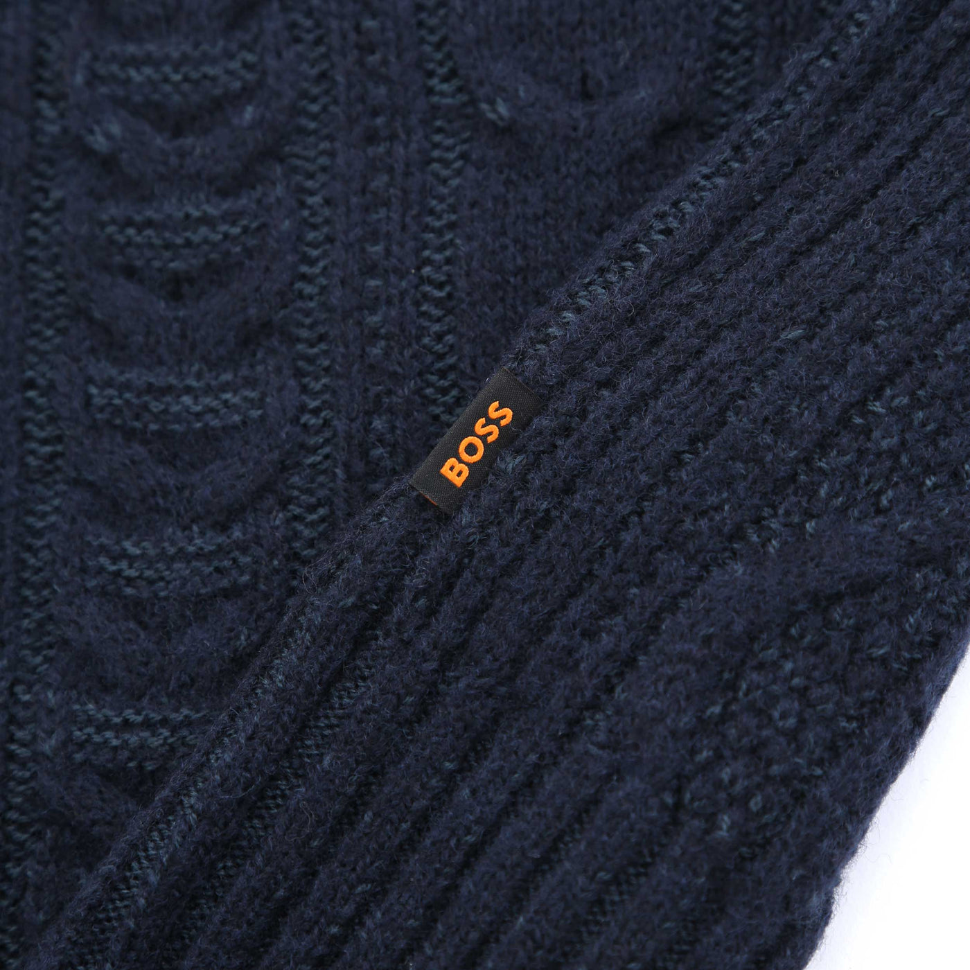 BOSS Kubiel Knitwear in Dark Blue Logo