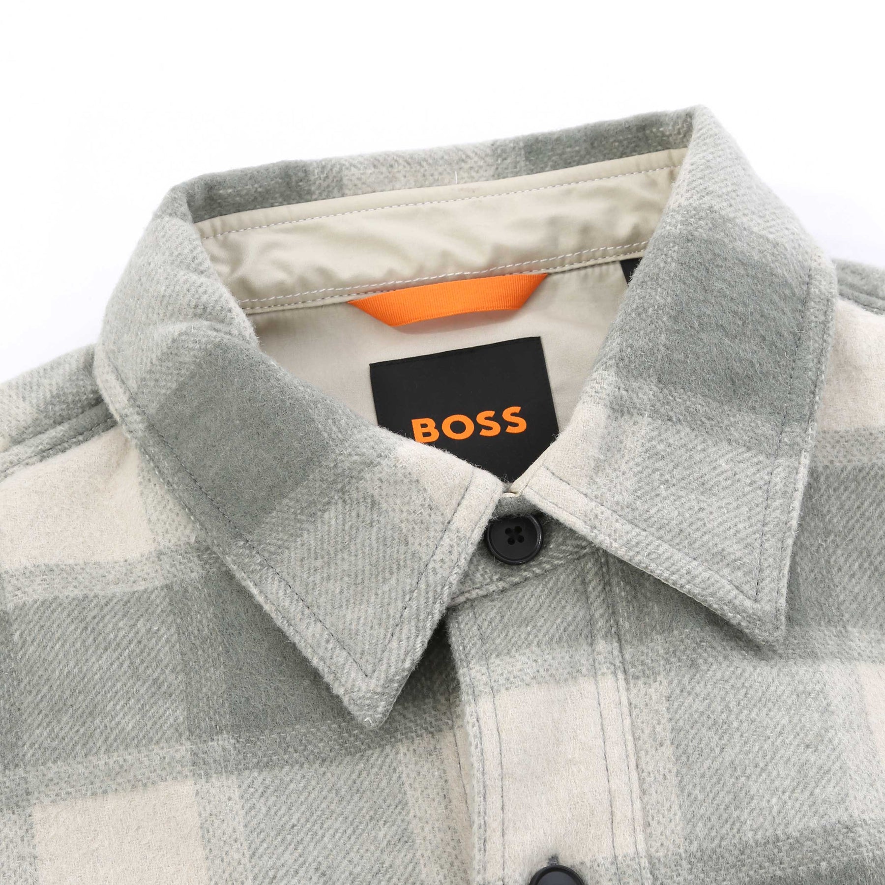Check Boss BOSS Lassie M Overshirt in Light Beige Check | BOSS | Norton Barrie