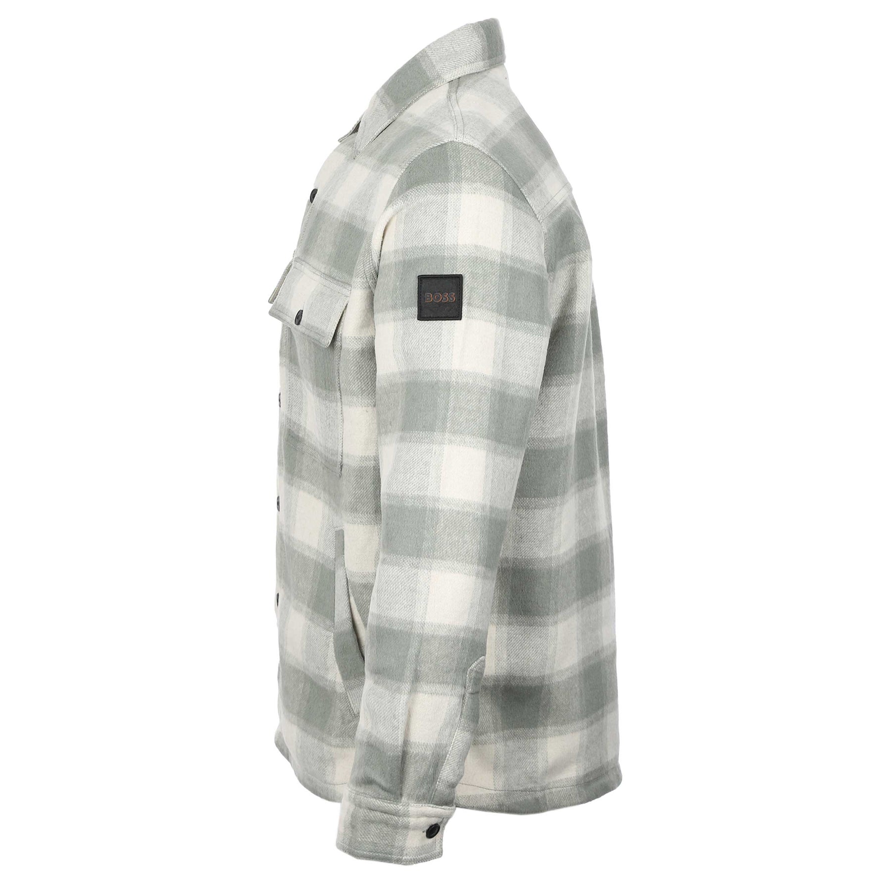 Check Boss BOSS Lassie M Overshirt in Light Beige Check | BOSS | Norton Barrie