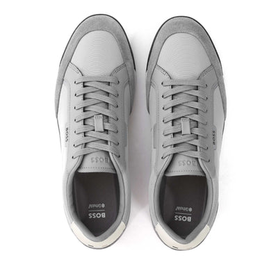 BOSS Nitan txsd Trainer in Medium Grey Birdseye