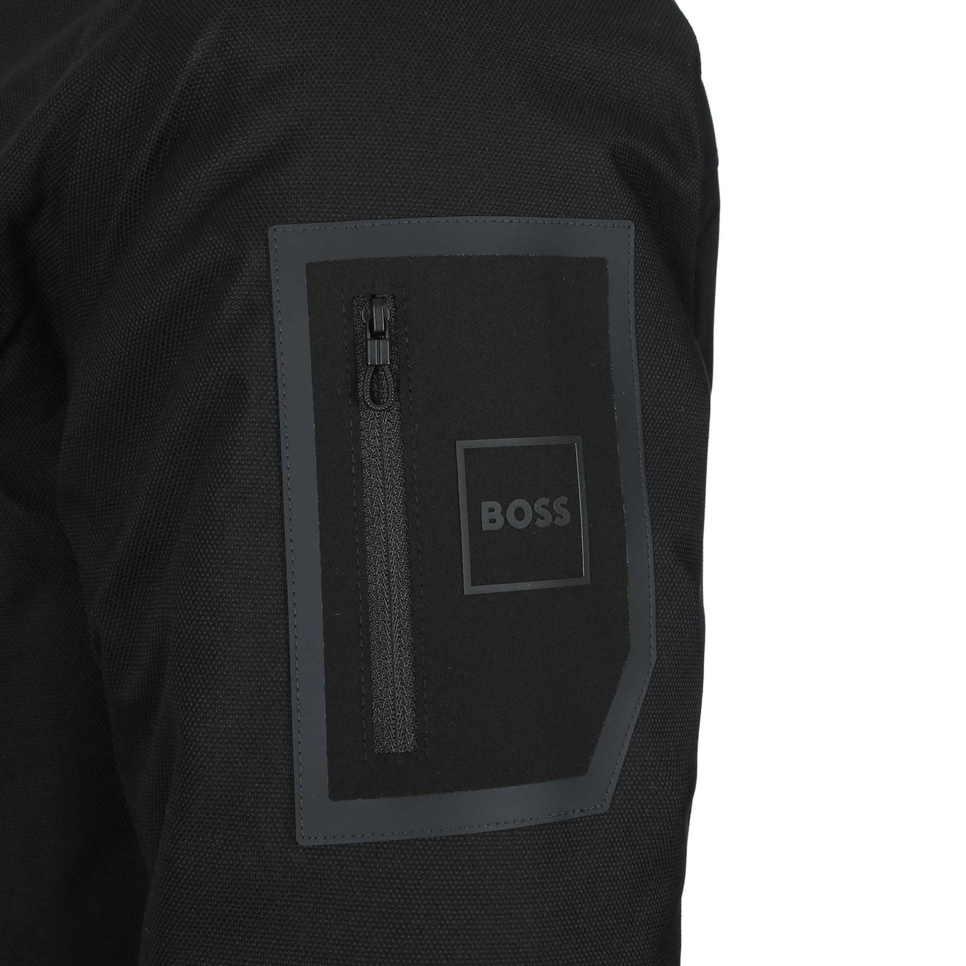 BOSS OW Hexatech Parka Jacket in Black Logo