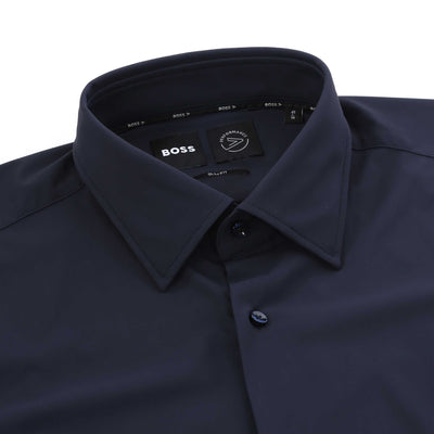 BOSS P Hank Kent C1 222 Shirt in Navy Collar