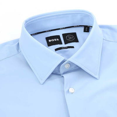 BOSS P Hank Kent C1 222 Shirt in Sky Blue collar