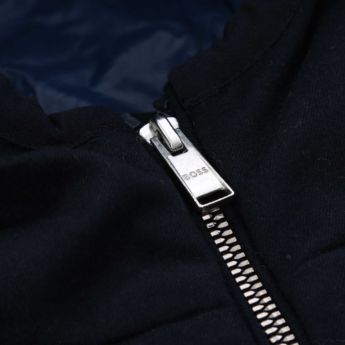 BOSS P Heflo Knitwear in Dark Blue Zip