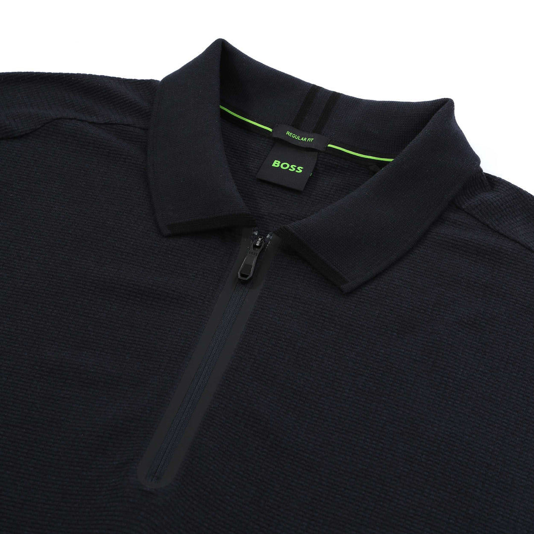 BOSS PL Terrace Zip Polo Shirt in Dark Blue – Norton Barrie