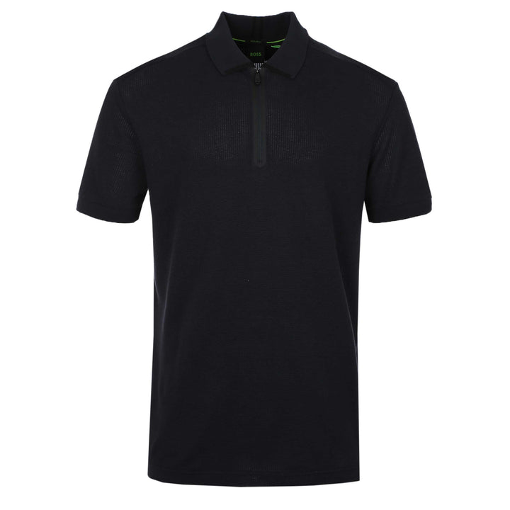 BOSS PL Terrace Zip Polo Shirt in Dark Blue – Norton Barrie