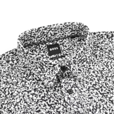 BOSS P Liam Kent C1 234 Shirt in Black and White Collar