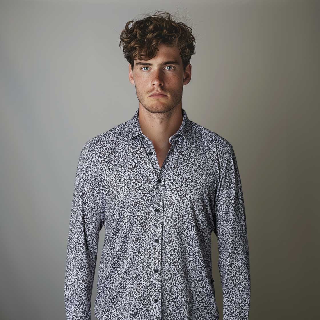 BOSS P Liam Kent C1 234 Shirt in Black and White Model