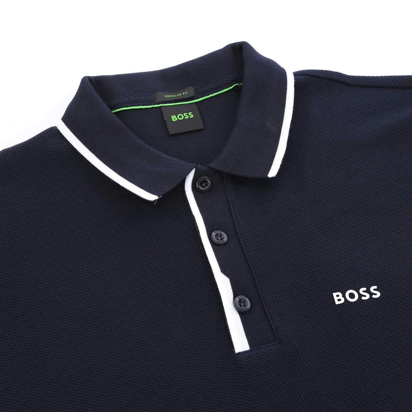 BOSS Paddy 2 Polo Shirt in Navy Collar