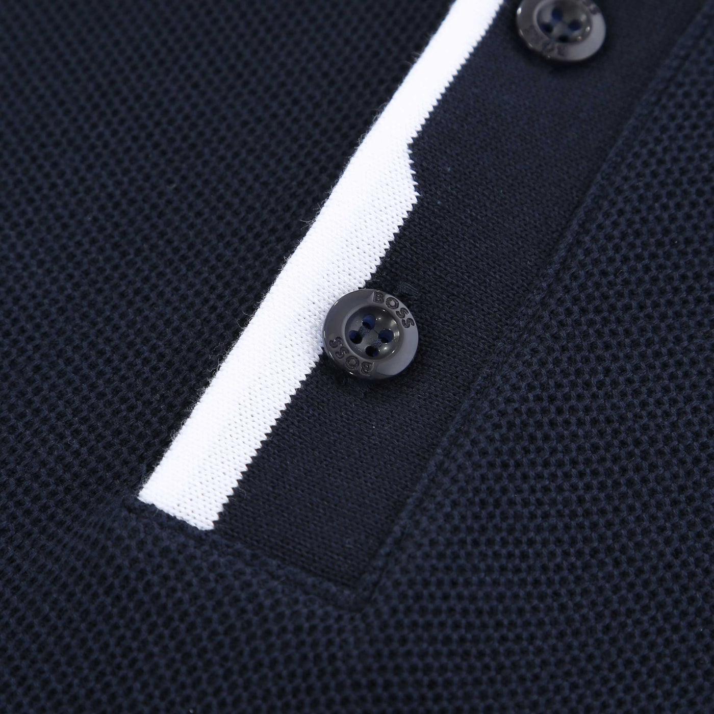 BOSS Paddy 2 Polo Shirt in Navy Placket