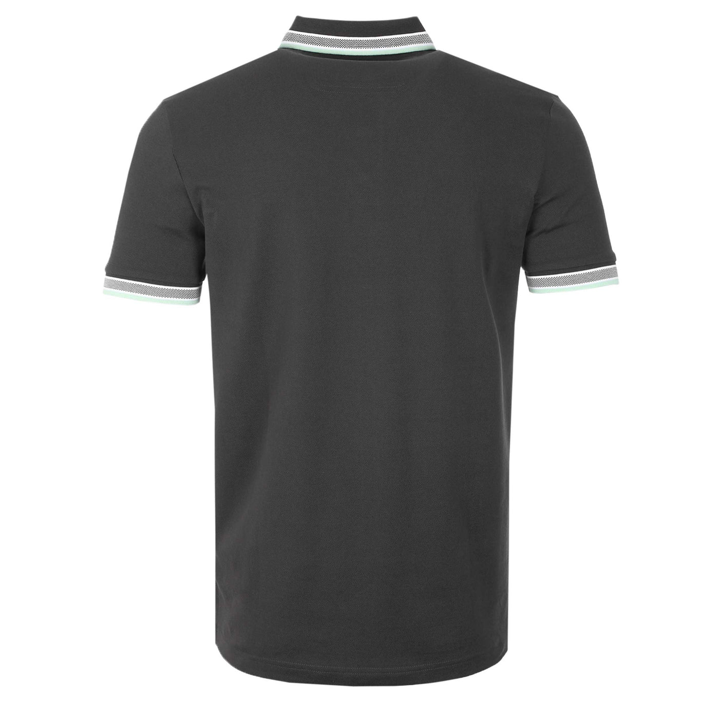 BOSS Paddy Polo Shirt in Charcoal & Mint Back