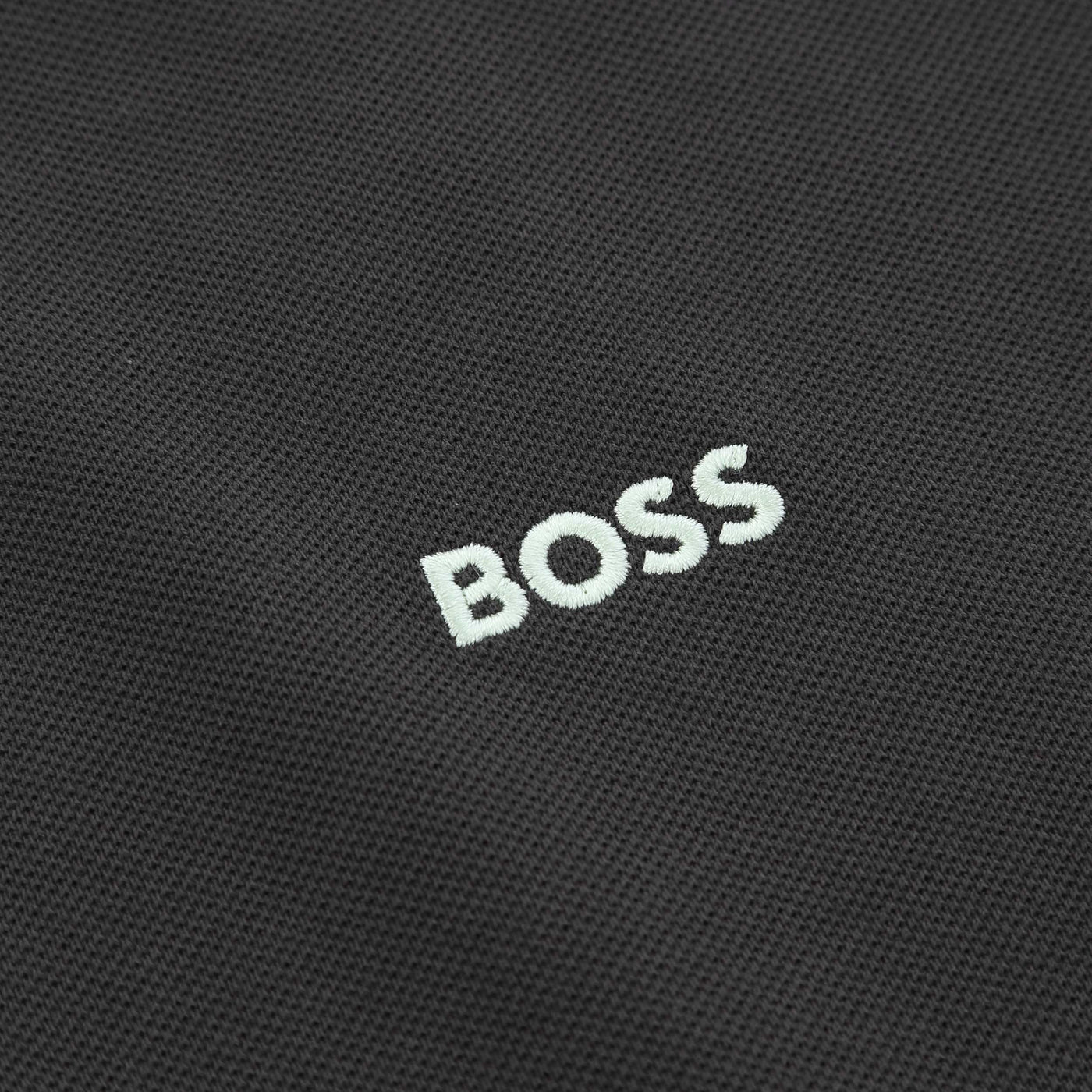 BOSS Paddy Polo Shirt in Charcoal & Mint Logo