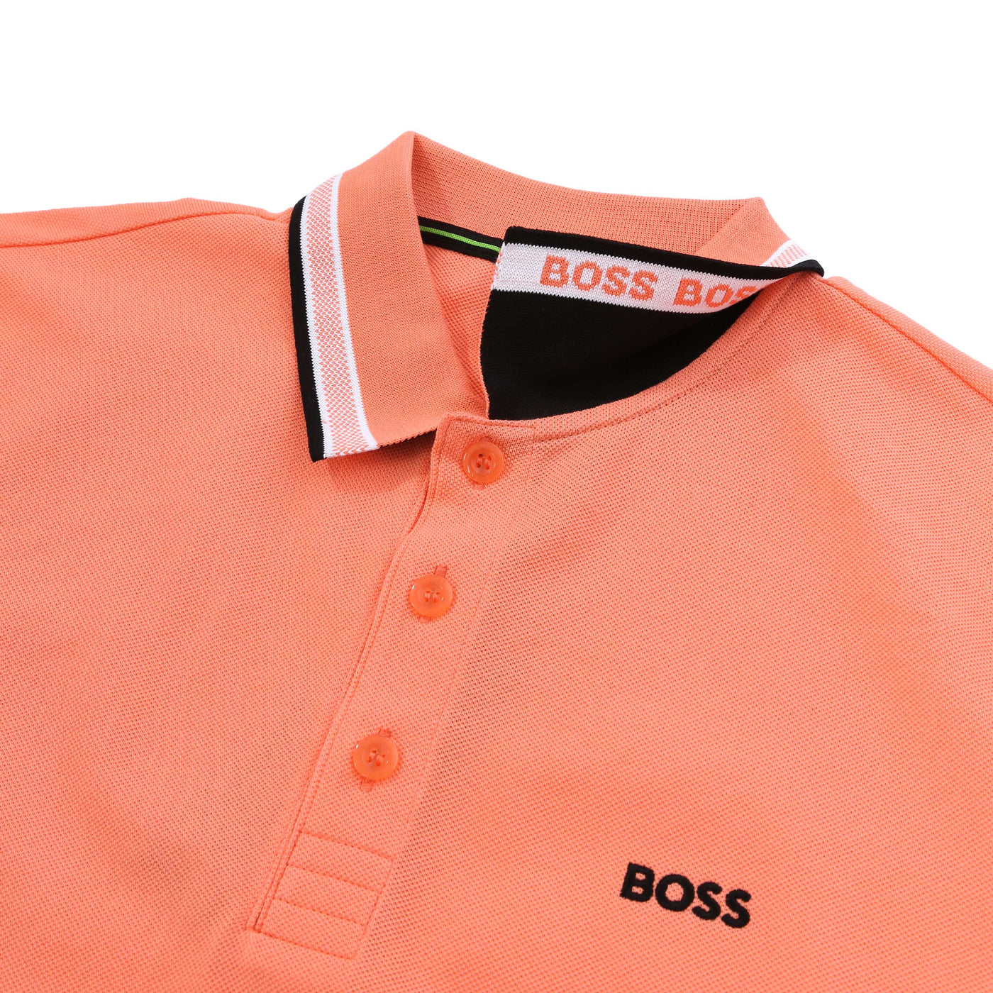 BOSS Paddy Polo Shirt in Coral Under Collar