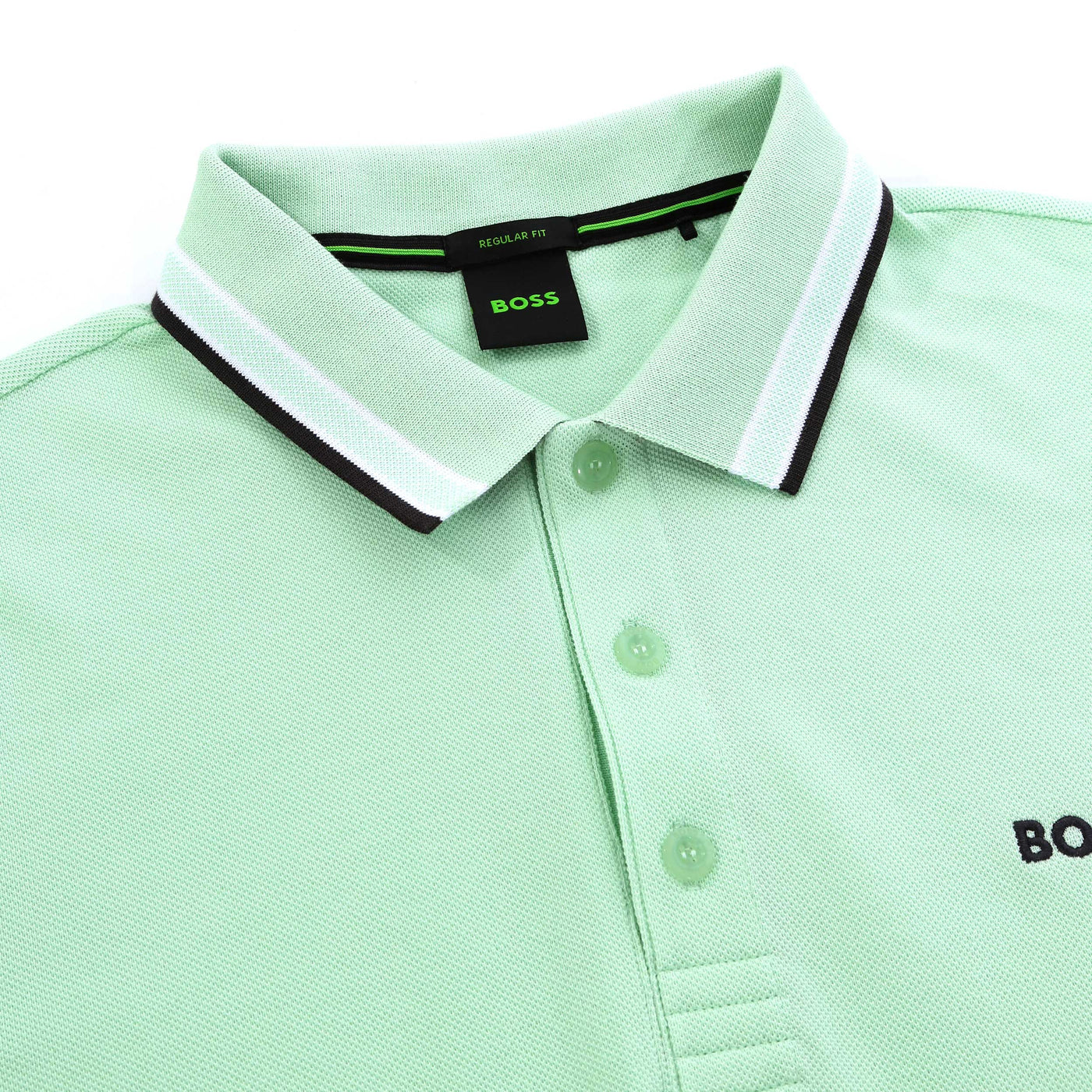 BOSS Paddy Polo Shirt in Open Green Collar