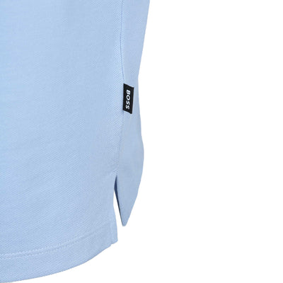 BOSS Pallas Polo Shirt in Sky Blue Logo Tab