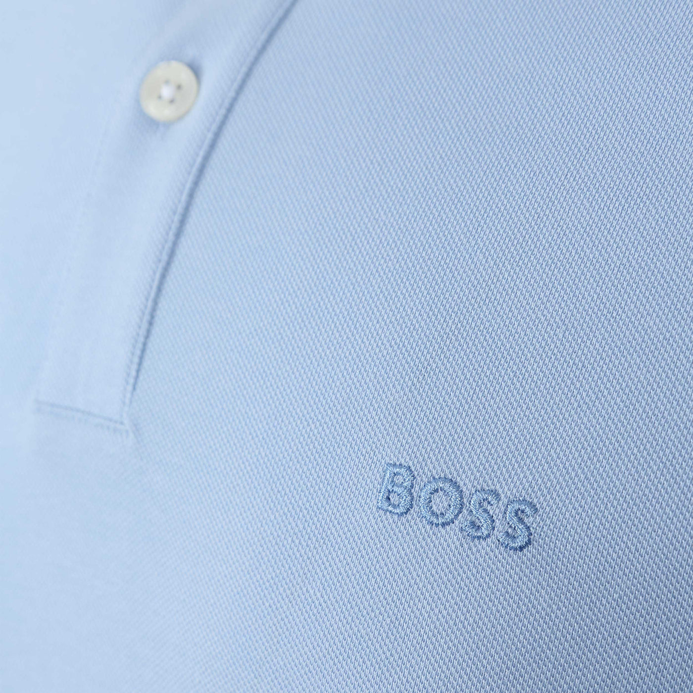 BOSS Pallas Polo Shirt in Sky Blue Logo