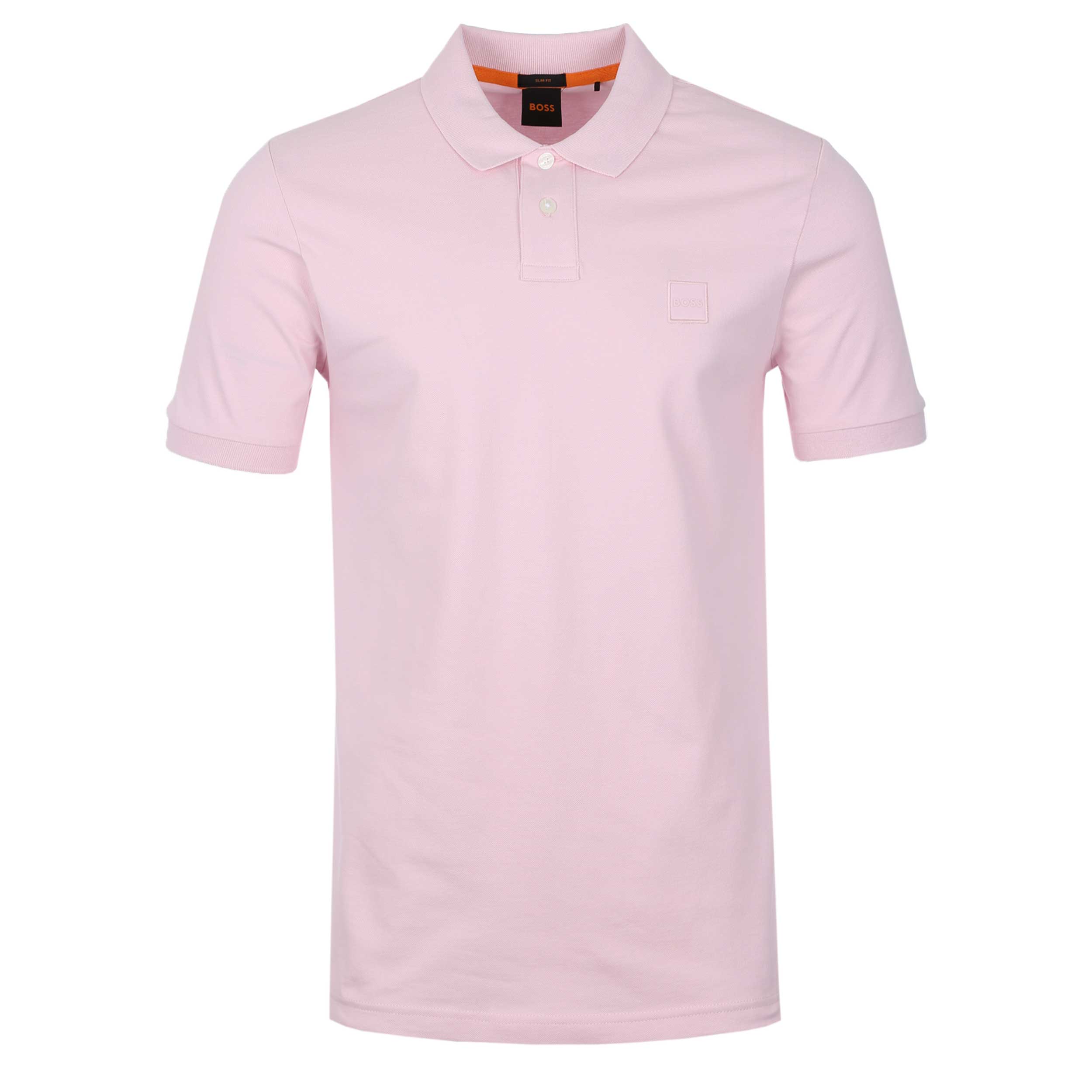 BOSS Passenger Polo Shirt in Pastel Pink