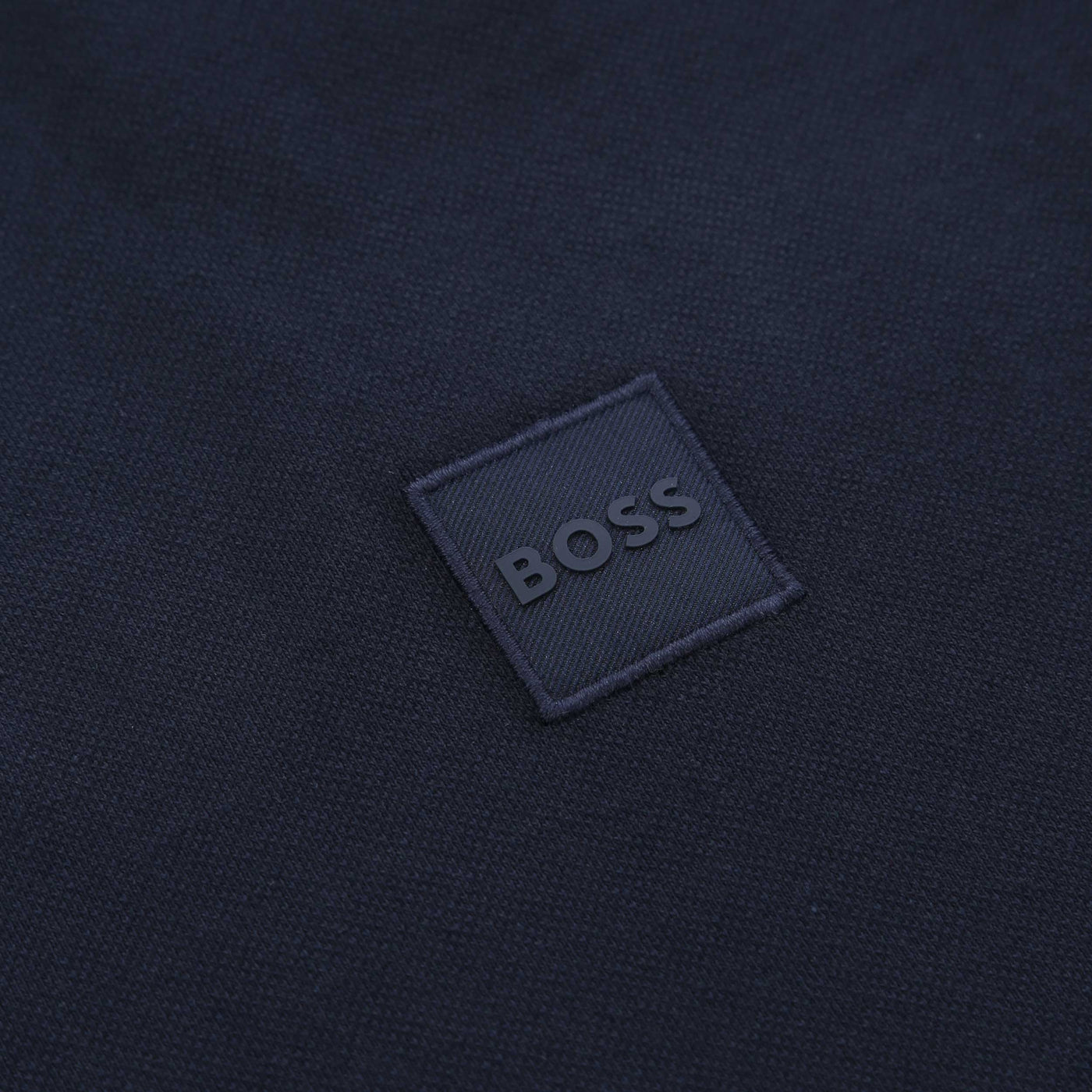 BOSS Passerby Long Sleeve Polo Shirt in Navy Logo