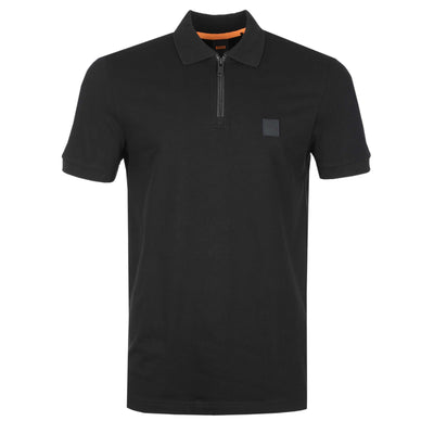BOSS Passerzip Polo Shirt in Black