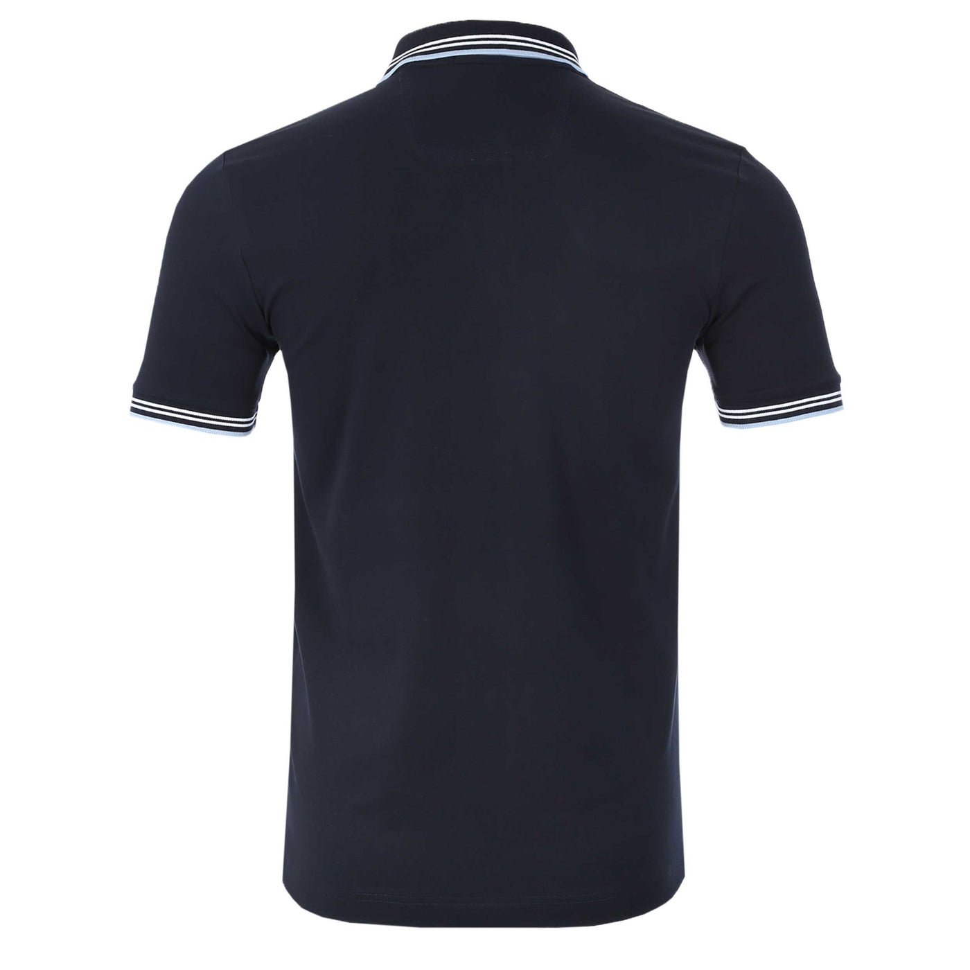 BOSS Paul Curved Polo Shirt in Dark Blue back