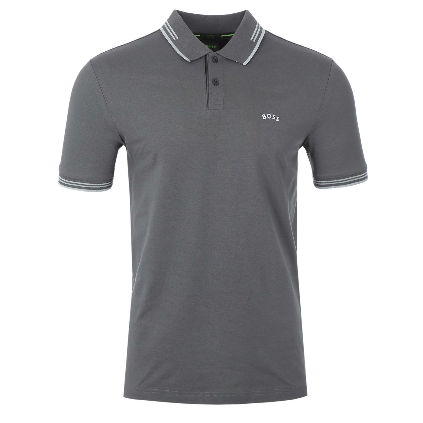 BOSS Paul Curved Polo Shirt in Dark Grey BOSS Norton Barrie