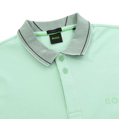 BOSS Paule 1 Polo Shirt in Open Green Collar