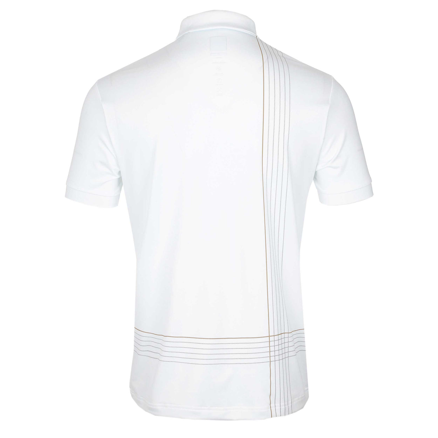 BOSS Paule Check TOC Polo Shirt in White Back