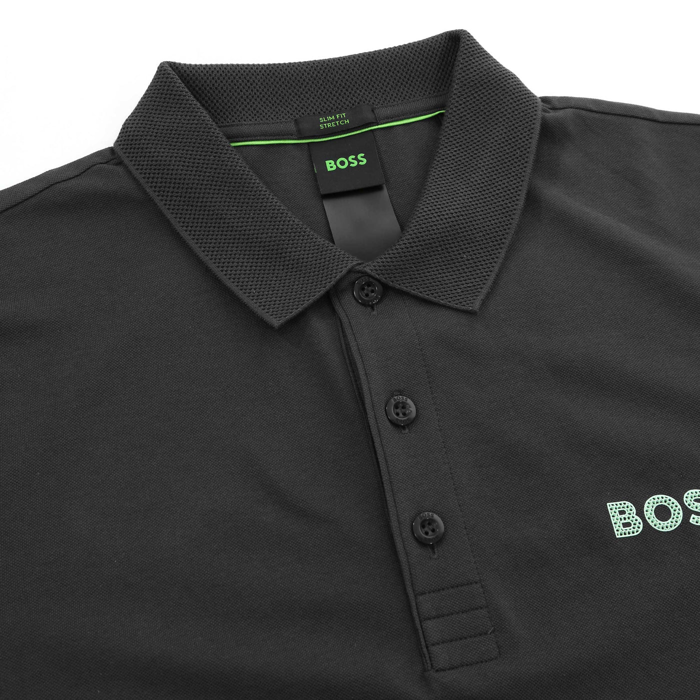 BOSS Paule Polo Shirt in Charcoal Placket