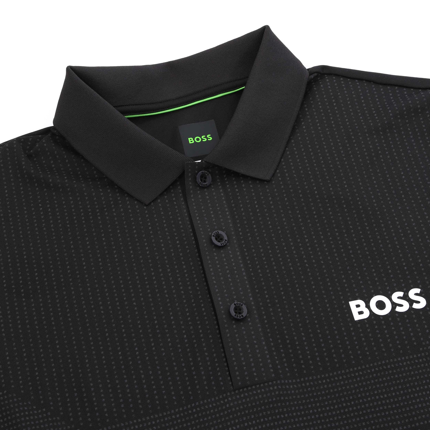 BOSS Paule TOC Polo Shirt in Black Collar