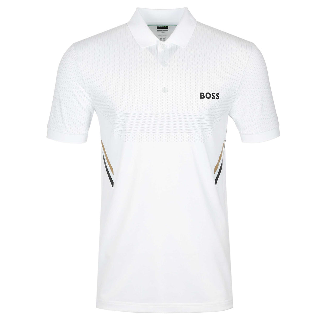 BOSS Paule TOC Polo Shirt in White BOSS Norton Barrie