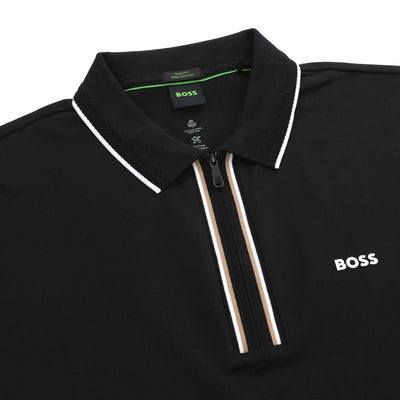 BOSS Philix GOC Polo Shirt in Black Placket