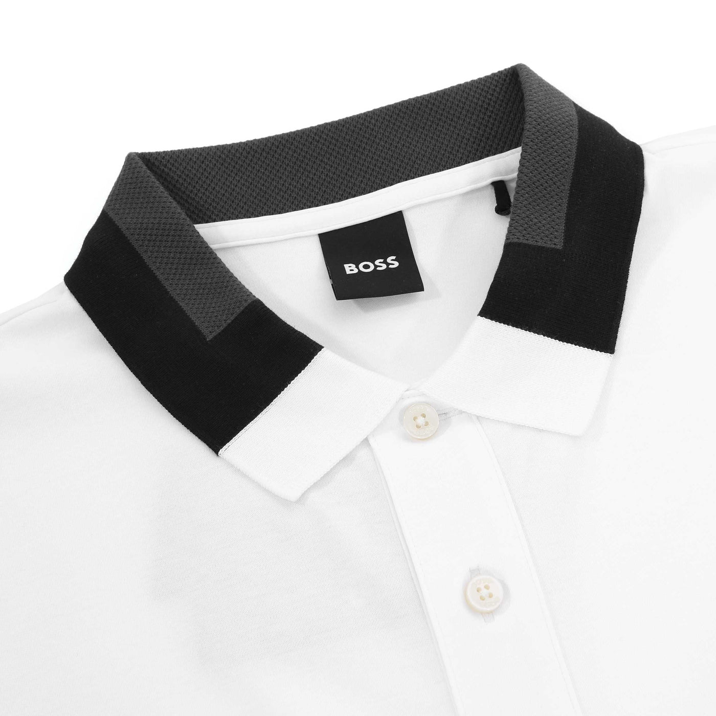 BOSS Phillipson 116 Polo Shirt in White Collar