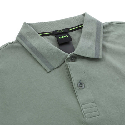 BOSS Pio 1 Polo Shirt in Open Green Placket