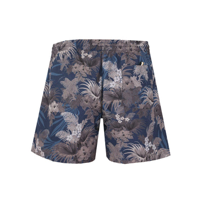 BOSS Piranha Swim Short in Medium Brown Navy Back