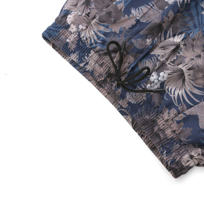 BOSS Piranha Swim Short in Medium Brown Navy Detail