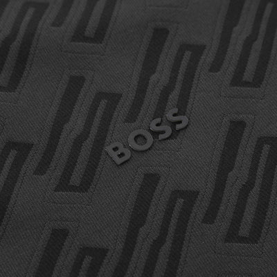 BOSS Pirax Polo Shirt in Charcoal Logo