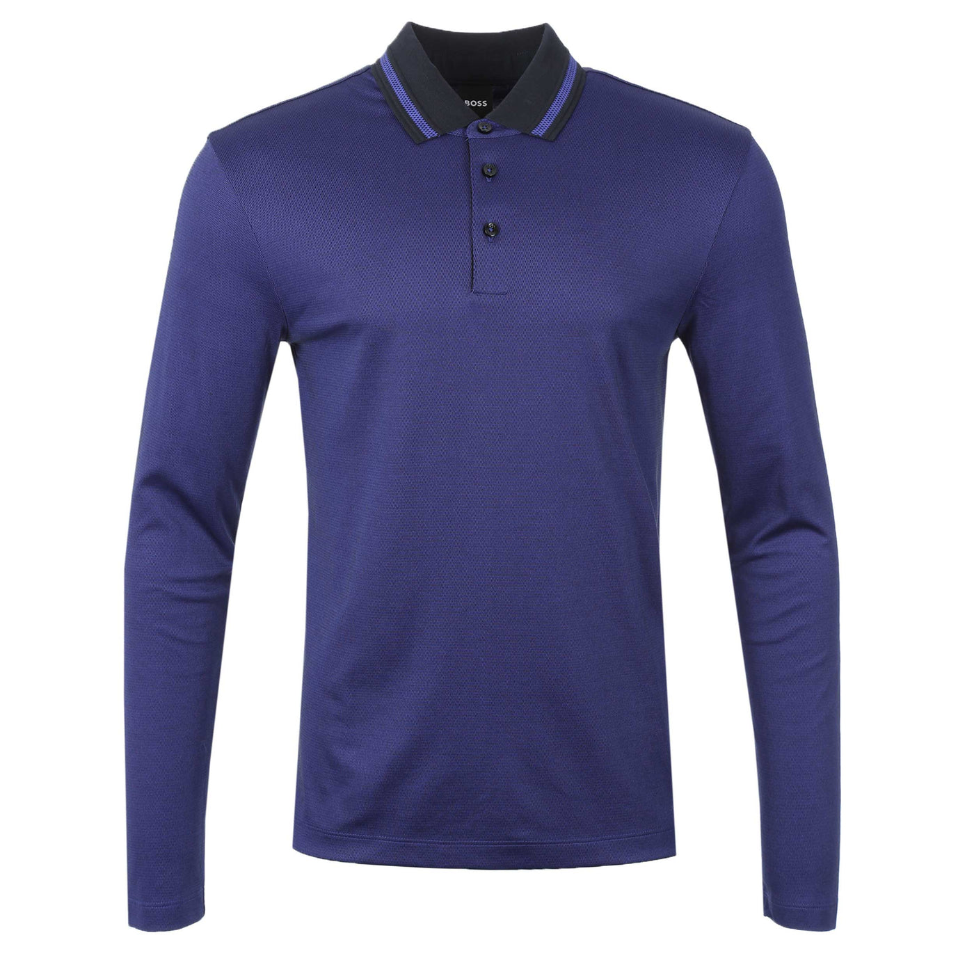 BOSS Pleins 23 LS Polo Shirt in Dark Blue