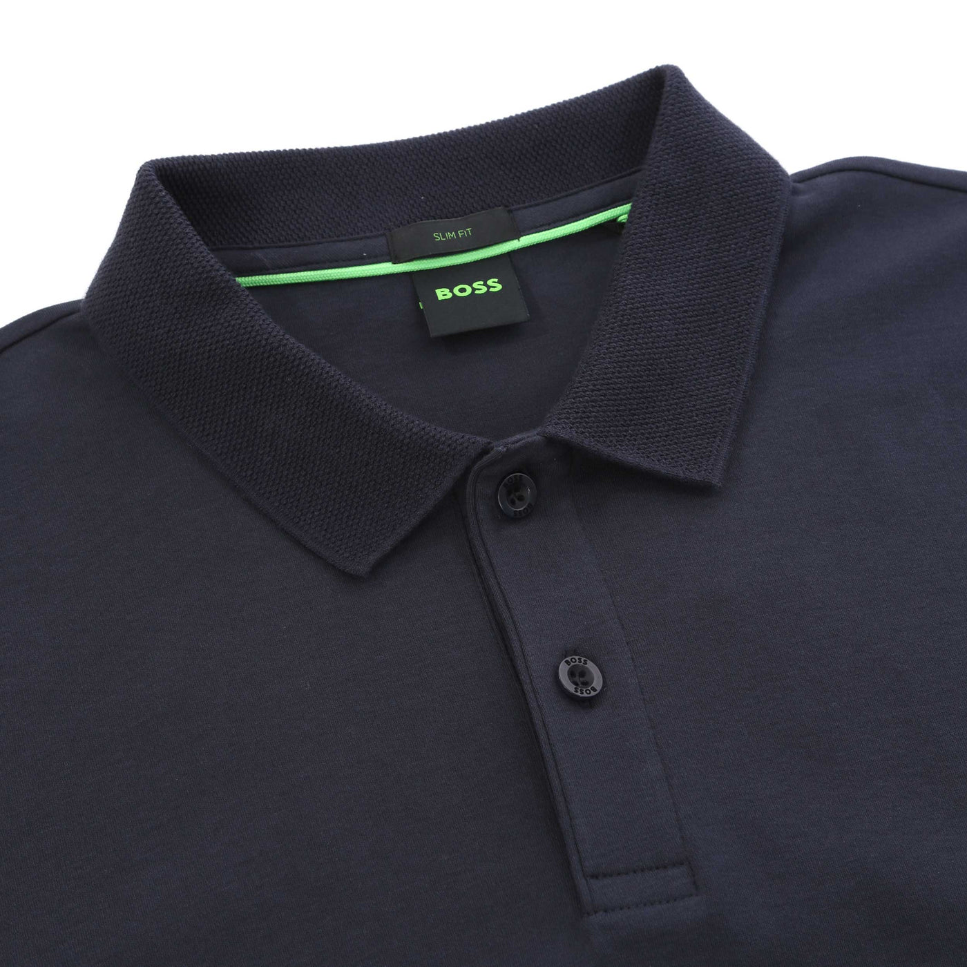 BOSS Polo Zone Polo Shirt in Dark Blue Collar