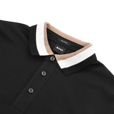 BOSS Prout 37 Polo Shirt in Black Collar