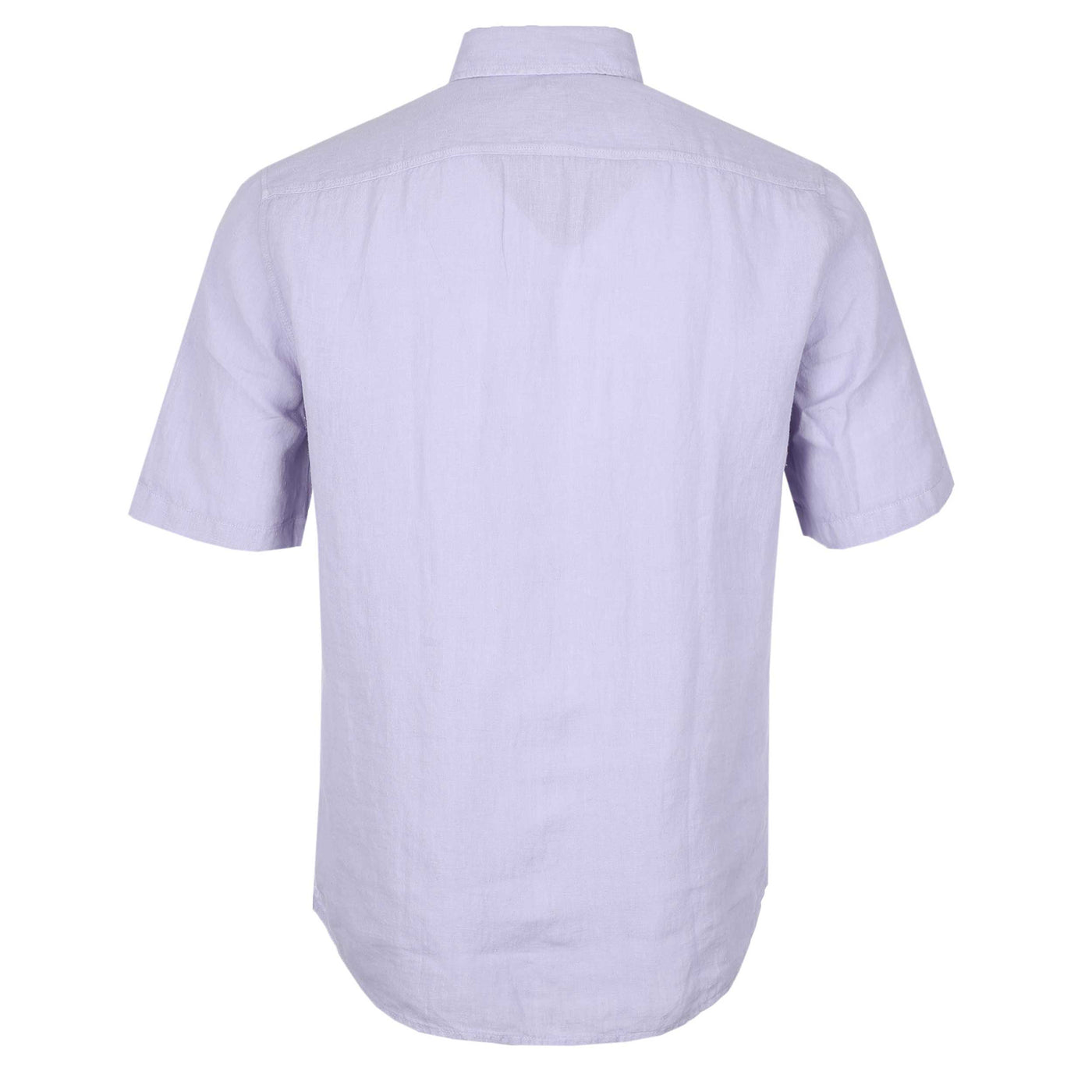BOSS Rash 2 M Short Sleeve Linen Shirt in Lilac Back