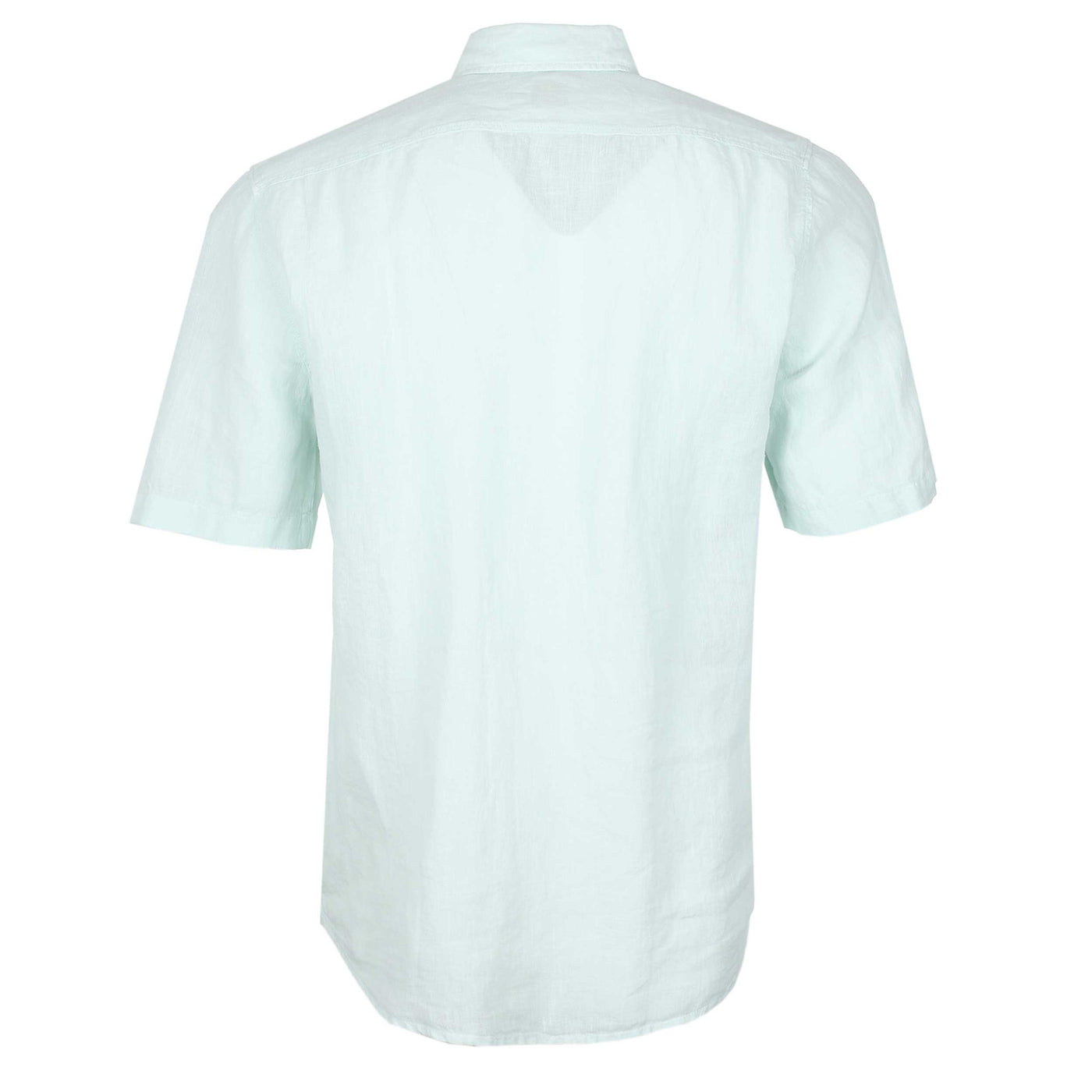 BOSS Rash 2 M Short Sleeve Linen Shirt in Mint Back