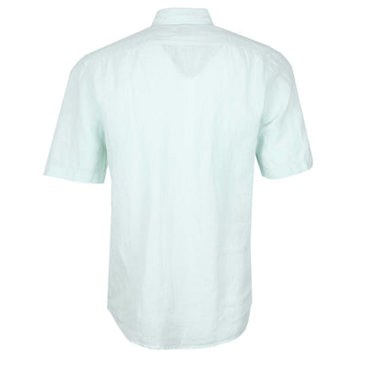 BOSS Rash 2 M Short Sleeve Linen Shirt in Mint Back