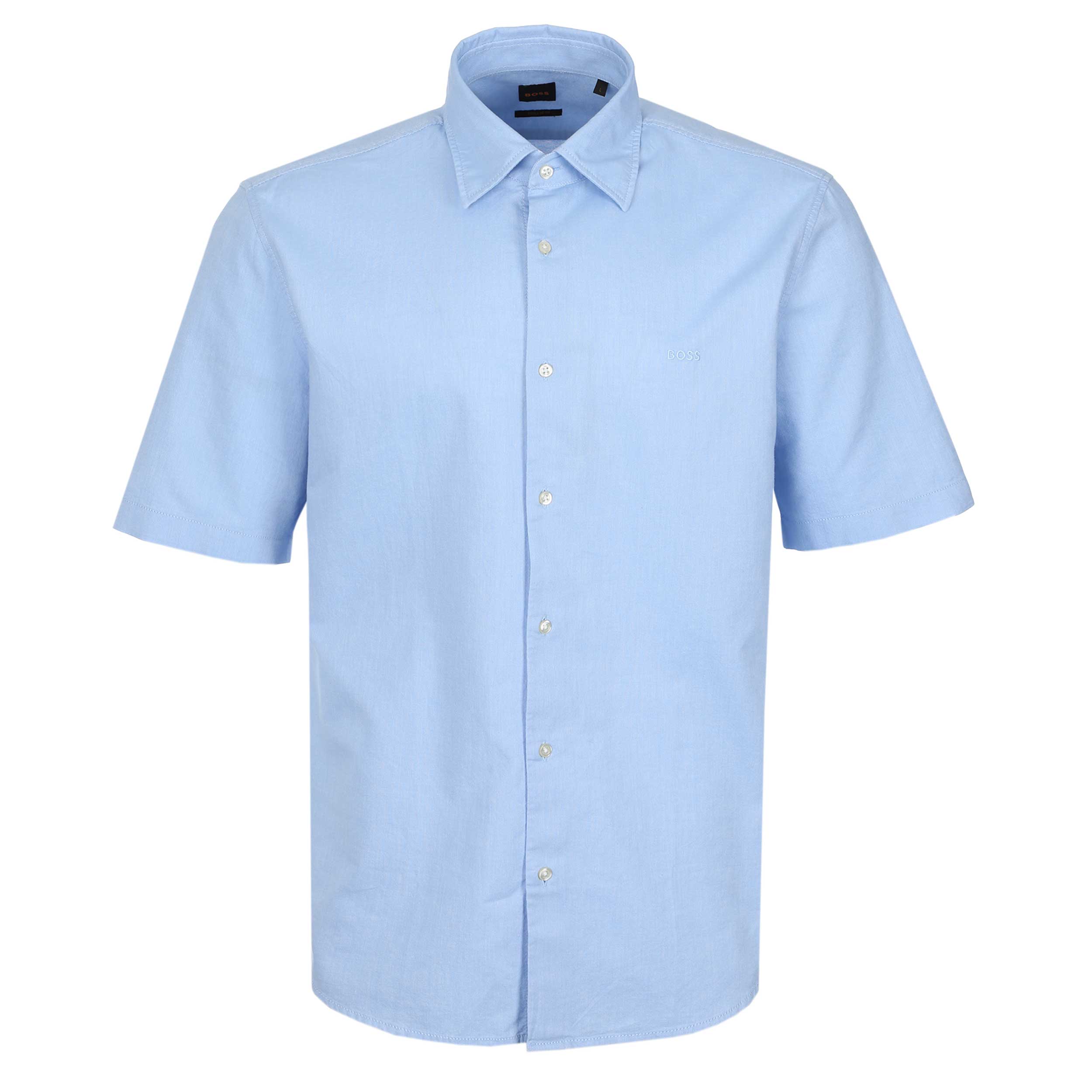 BOSS Rash 2 M Short Sleeve Shirt in Open Blue