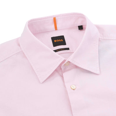 BOSS Rash 2 M Short Sleeve Shirt in Pink Collar