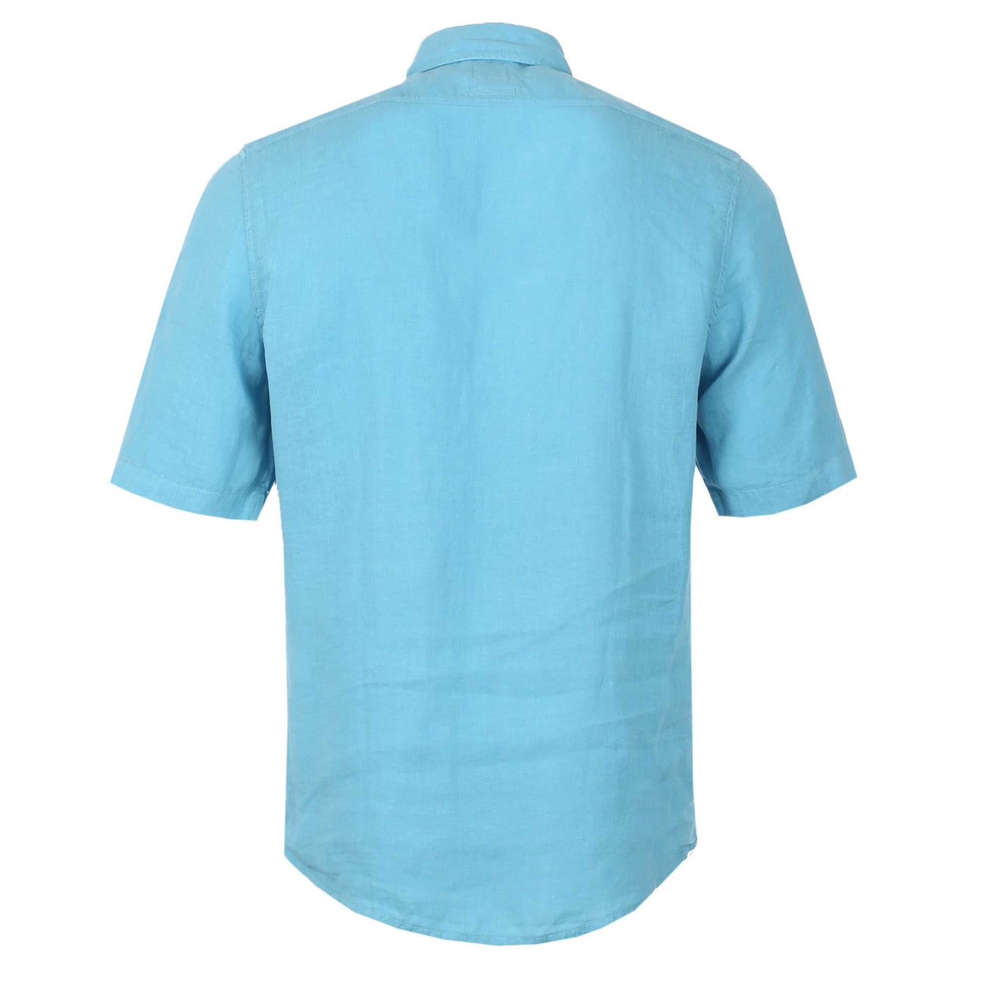 BOSS Rash 2 Short Sleeve Linen Shirt in Teal Back